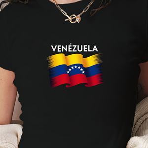 Camiseta corta moda mujer bandera VENEZUELA - Product Image 2