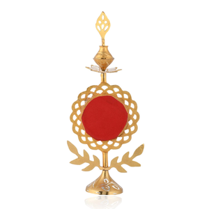 Surmedani de Latón Antiguo con Espejo, Soporte Tradicional Indio para Kohl Kajal, Recipiente Decorativo Artesanal para Cosméticos - Product Image 4