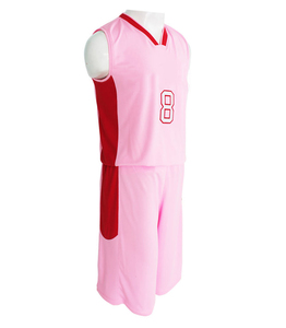 Latest Design New Style Basketball Uniform Premium Quality Printed Breathable Quick Dry 100% Polyester <b>Pink</b> Red Basketball - Product Image 1