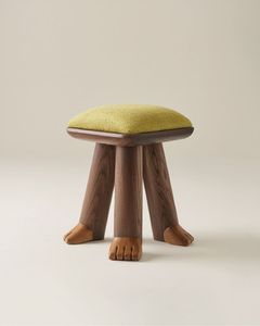 Tabouret en aluminium de haute qualité avec coussin, mobilier de qualité supérieure, tabouret en métal, assise finition dorée, ottoman en laiton - Product Image 2