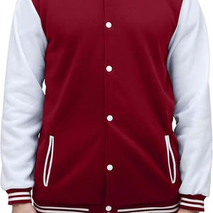 Varsity <b>Jacket</b> Custom OEM <b>Mens</b> Thicken Varsity <b>Jacket</b> Button Pocket Letterman <b>Baseball</b> College <b>Jacket</b> - Product Image 1