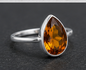 Bague en argent sterling avec quartz fumé naturel en forme de cœur, qualité supérieure, pour femme, bijoux de mariage, vente en gros - Product Image 2