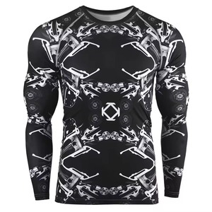 Professional Compression Breathable Anti-Bacterial Full Sleeve Rash Guard Polyester/Nylon Quick Dry Eco-Friendly Customized - Product Image 5