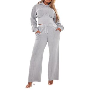 Women Two Piece <b>Set</b> Winter Zipper Casual Regular Turtleneck Pullover Fleece Streetwear Breathable Eco-Friendly Custom Logo OEM - Product Image 2