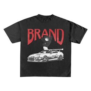 Camiseta 100% algodón para hombre, corte holgado, estampada, Premium, 220 GSM, camiseta de algodón para hombre, blanca, multicolor, estampado gráfico DTG personalizado - Product Image 3