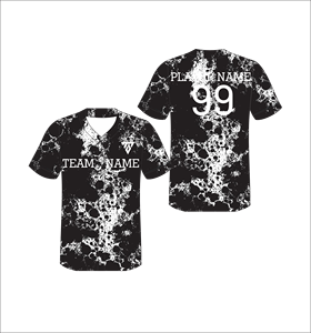 Camiseta de Béisbol Personalizada con Cuello en V, Manga Corta, Sublimada, de Poliéster que Absorbe la Humedad, Unisex para Adultos, con Impresión del Nombre del Equipo y Patrón Geométrico - Product Image 6