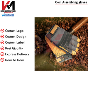 Synthetic Leather <b>Gloves</b> Durable Work Safety <b>Gloves</b> Flexible <b>Grip</b> Fit for Construction OEM Wholesale - Product Image 6