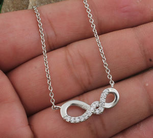 Collar con Colgante Vintage de Plata de Ley 925 con Piedra de Circonita Cúbica, Collar con Dije de Plata Minimalista Unisex, Joyería Chapada en Platino para - Product Image 2