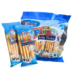 Mayorista OEM/ODM Fabricante Pingo Milk Stick Galletas 186G Bolsita Bolsa Azul - Product Image 4