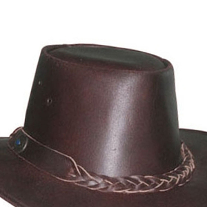 Chapeau de cowboy noir unisexe, chapeau à large bord réglable, chapeau décontracté d'extérieur en polyester, chapeau de cowboy pour adulte toutes saisons - Product Image 4