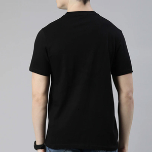 Camiseta Negra de Jersey para Hombre con Estampado Gráfico de Rapero, Estilo Oversize, Moda Urbana Hip Hop, Casual, para Verano - Product Image 3