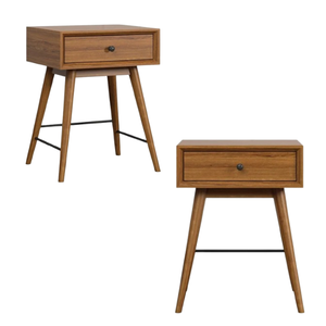 Tables de chevet en bois massif faites à la main en usine directe stockage Design moderne meubles de chambre à coucher couleur en bois naturel appartement hôtel utilisation - Product Image 5