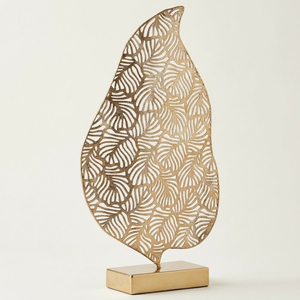 Escultura de Luna Dorada de Aluminio de Diseño Admirable, Arte Metálico Minimalista para Decoración del Hogar y Oficina, Adorno Circular para Escritorio con Base Negra - Product Image 4