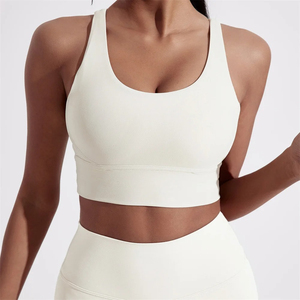 Women Sports Bra High Support <b>Cross</b> Back Fitness <b>Top</b> Yoga Gym Workout With Padded Coverage Sports Fitness Bra - Product Image 5