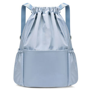 Mochila Morada con Cordón, Bolsa Deportiva de Poliéster, Correas Ajustables, Diseño Liso, Suministros al por Mayor OEM - Product Image 5