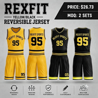 Kaos Basket Desain Baru Custom Berkualitas Tinggi, Set Basket, Cetak Gratis, Bordir, Jersey Basket Jahit