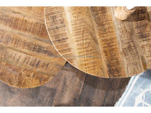 <b>Round</b> Wooden <b>Nesting</b> Coffee <b>Table</b> Set Modern Industrial <b>Round</b> Coffee <b>Tables</b> Set of 2 Wooden Top Metal Frame <b>Nesting</b> <b>Tables</b> 2026 - Product Image 6