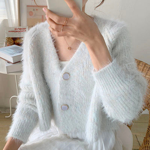 Women's Embroidered V-neck Knit <b>Cardigan</b> <b>Sweater</b> Long Sleeve Open Front Casual Fashion Outerwear Soft Warm Autumn Winter Coat - Product Image 2