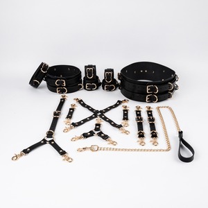 Premium Genuine Leather Restraints 16Pcs <b>Sets</b> Wholesale <b>Bondage</b> Toys Fetish Kit With Custom Logos Kit RTTS-0003 - Product Image 5