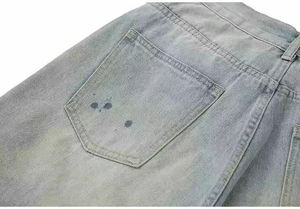 Pantalones Cortos de Lona de Alta Calidad, Vaqueros Azules de Cintura Alta a la Moda, Pantalones Casuales con Cintura Elástica y Cordón Ajustable para Hombre, 180g, Impresión Digital - Product Image 3