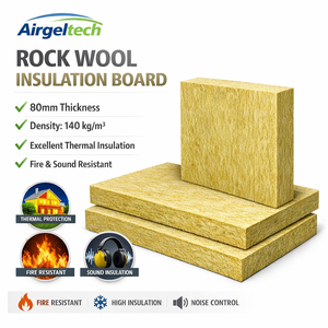 Panneau <span class=keywords><strong>de</strong></span> <span class=keywords><strong>laine</strong></span> <span class=keywords><strong>de</strong></span> roche <span class=keywords><strong>de</strong></span> densité ultime 80 mm 140 kg/m³ - A1, incombustible, isolation ignifuge, conductivité thermique 0,036 W/mK, 99 % - Product Image 1