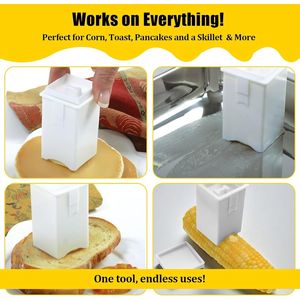 Confezione da 2 Spalmaburro in Plastica con Coperchio per Pane, Toast, Pancake e Cucina - Product Image 4