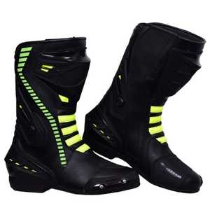 Bottes moto en cuir véritable noir à fermeture éclair, doublure en peluche, logo personnalisé, semelle intermédiaire en EVA, semelle extérieure en caoutchouc, toutes saisons - Product Image 2