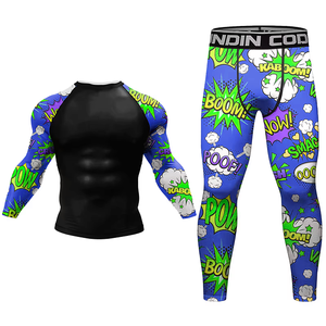 Ensemble Rash Guard et Short à Manches Courtes Imprimés sur Mesure pour MMA, Surf et Taekwondo – Vêtements de Compression 3D avec Logo – Vente en Gros OEM - Product Image 4