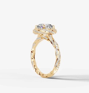 Anillo de Moissanita de Corte Ovalado de 8 mm, Plata de Ley 925, Chapado en Oro Amarillo, Engaste de Garras, Elegante Anillo de Compromiso y Boda - Product Image 2