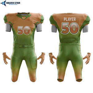Uniforme de football américain personnalisé avec le nom de l'équipe - Spandex/Polyester, protection UV, évacuation de l'humidité, respirant, taille plus, manches courtes - Product Image 5
