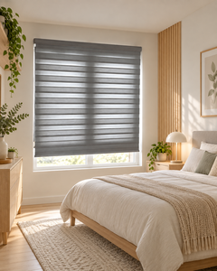 EX03 Motorized Zebra Exclusive Blind Electric Day Night Shade Soft <b>Light</b> Privacy <b>Covering</b> for Study Room Office Window - Product Image 1