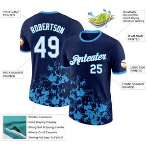Camiseta de Béisbol Profesional con Estampado Sublimado, Poliéster que Absorbe la Humedad, Unisex para Adultos, Nombre del Equipo 00, Cuello Redondo, Manga Corta - Product Image 2