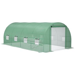 Serra Grande con Telaio in Acciaio 19FT X 10FT X 7FT con Finestre e Porta, Kit Casa Calda per Giardini - Product Image 1