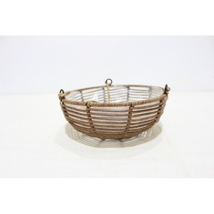 Artex Dong Thap Eco-Friendly Natural Rattan Woven Hanging Planter Plastic <b>Liner</b> Jute Rope for Indoor Balcony Use-Vietnam - Product Image 2