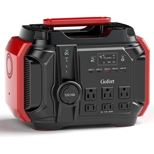 GOFORT 540Wh/500W Peak 1000W <b>Portable</b> Power Station with 6 <b>AC</b> 110V Outlets PD 60W Solar Generator for CPAP Battery Power - Product Image 1