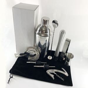 AMason Meilleure Vente Kit de Barman 9 Pièces en Acier Inoxydable 304 avec Support en Bambou pour Mixologie et Shaker à Cocktails - Product Image 5