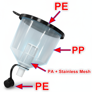 Entonnoir de séparation eau/carburant en polypropylène 2L pour essence/diesel/kièrosène/huile de chauffage – Fournisseur Taïwanais, personnalisation ODM/OEM - Product Image 2