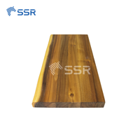 Groothandel op maat gemaakte rustieke transparante PU live edge acacia houten zwevende wandplanken wandmontage opbergrek voor huisdecoratie & keuken