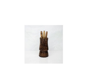 Classic Design Handmade Wood Pen Holder Black Walnut Wood Pen Holder For school <b>Desk</b> & Teacher Gifts Crafts - Product Image 1