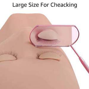 Matte Pink Stainless Steel Wall Mounted <b>Magnifying</b> <b>Makeup</b> <b>Mirror</b> with Textured Handle for Precise Application and Powder Use - Product Image 2