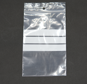 Bolsa de Plástico Transparente con Cierre Hermético Reutilizable, con Orificio para Colgar y Diseño de Rayas Blancas - Product Image 5
