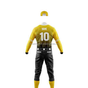 Camiseta de Béisbol Personalizada para Hombre, Talla Grande, Manga Corta, Transpirable, de Secado Rápido, con Dos Botones, Uniforme con Logotipo y Número, en Oferta, para Softbol - Product Image 5