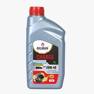 OILMAN LUBRICANTS Semi Synthetic 20W40 Turbo Engine Oil High Performance Car Truck Bus Lubricant 1L Golden Red <b>Bottle</b> Made India - Product Image 2