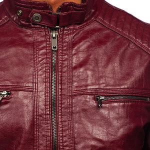 Wholesale High Quality Breathable <b>Men</b> <b>Leather</b> <b>Jackets</b> For Winter Full Sleeve Multi Pockets Casual Style <b>Men</b> <b>Leather</b> <b>Jacket</b> - Product Image 5