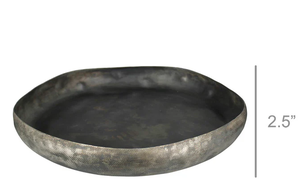 Bandeja ovalada de aluminio negro artístico con superficie texturizada para exhibir frutas y agregar estilo a cualquier espacio - Product Image 5