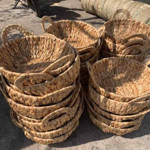 Cesta de Almacenamiento de Jacinto de Agua 100% Hecha a Mano, Cesta de Lavandería Plegable Colorida y Sostenible, Venta al por Mayor Barata en Vietnam - Product Image 6