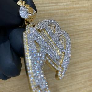 Pendentif Rond en Moissanite Véritable Plaqué Argent 925 Personnalisable – Bijoux pour Fêtes, Pendentifs et Breloques Raffinés - Product Image 3