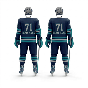 Jersey de Hockey sobre Hielo Personalizado al por Mayor OEM |   Tela de malla transpirable |   Uniformes de Hockey con Logotipo, Fabricante OEM de Uniformes de Hockey sobre Hielo - Product Image 3