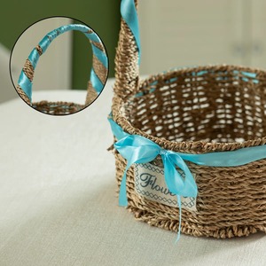 Seagrass <b>Wicker</b> Picnic <b>Basket</b> With Handle Handmade <b>Storage</b> <b>Basket</b> Wholesale eco-friendly Made in Vietnam - Product Image 5