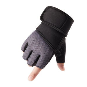Half Finger Fitness <b>Gloves</b> Adjustable Wrist Strap <b>Weight</b> Lifting Gym Training Breathable Non Slip Grip Unisex exercise <b>gloves</b> - Product Image 3
